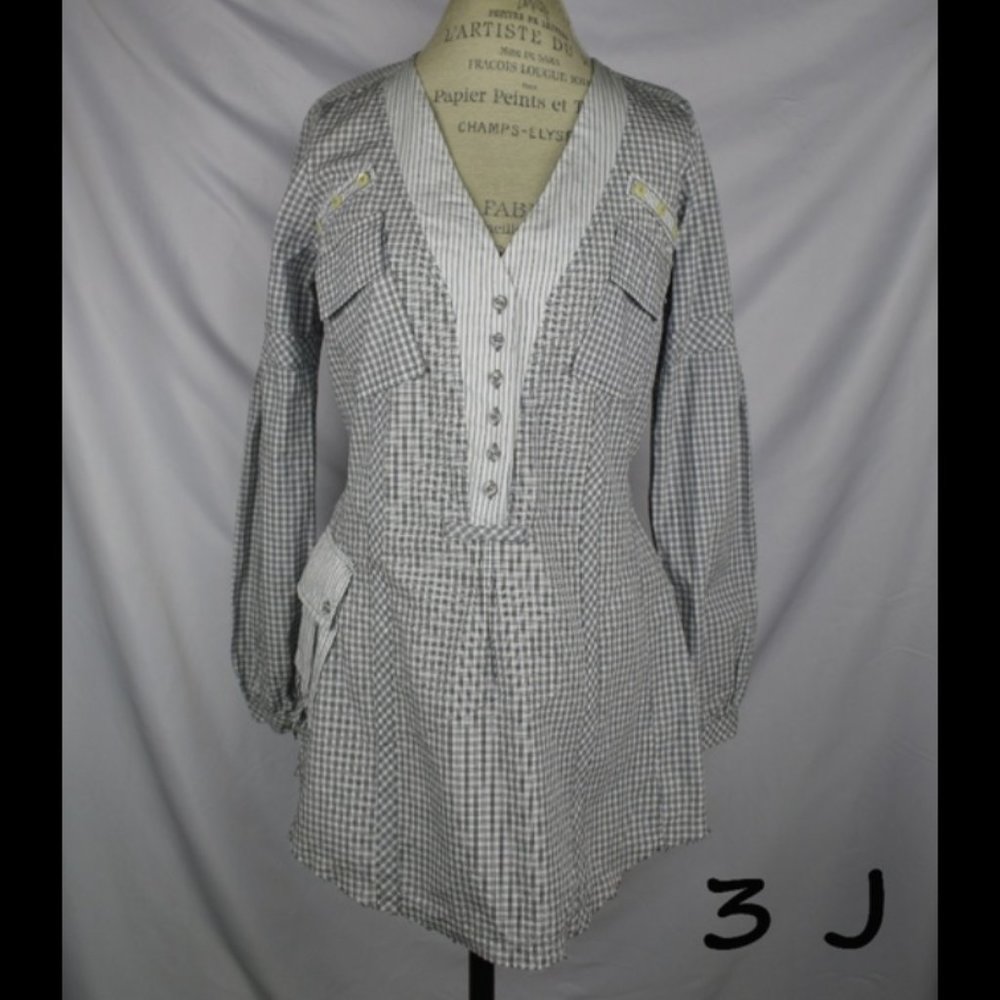 3J Shirt Blouse Tunic Size S Boho Cowgirl